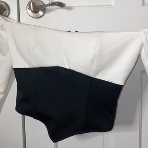 Formal, off the shoulder Crop Top